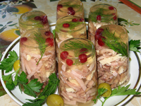 Заливное в стаканчике