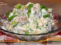 Салат с картофелем и сельдью