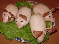 Фаршированные кальмары «Поросята»