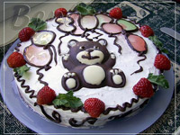 Детский торт с мишкой