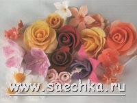 Вырезные цветы из сахарной помадки