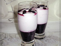 Лёгкий черничный десерт