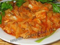 Телятина с овощами