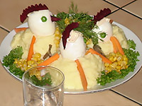 «Петушки» из яиц