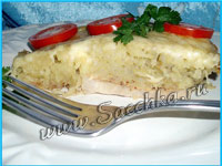 Суфле из картофеля с мясом