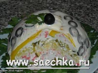 Рыбный торт "Новогодний подарок"