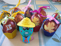 Украшенные яйца на пасху