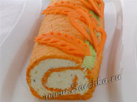 Закусочный рулет из моркови