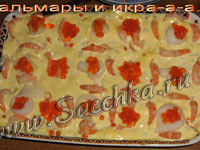 Медальоны с красной икрой