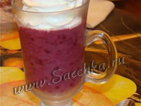 Творожный десерт с черникой