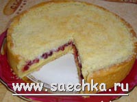Пирог с клюквой и штрейзелем