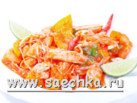 Горячий салат "Краб кисло-сладкий"