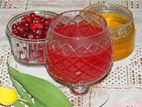 Клюквенный морс с мёдом