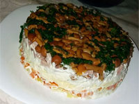 Салат «Грибная поляна» с опятами