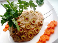 Селёдка с плавленным сыром и морковью