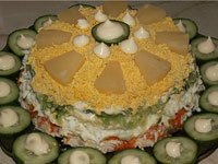 Салат куриный с ананасом