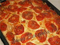 Свинина, запечённая с помидорами