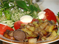 Жареная картошка с грибами