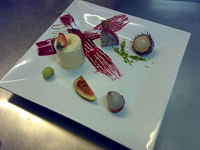 Семифредо (Semifreddo alla pistacia, chile, banana)