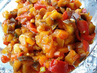 Горячий овощной салат