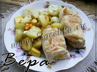 Куриные рулетики с тыквой