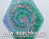 Приложение 10 – Ромбовидный кулон, сплетенный "кирпичиком"