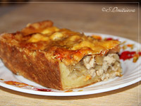 Мясной пирог с картофельным тестом