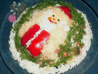 Новогоднее украшение салата