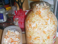 Солёная капуста с укропом