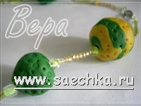 Бусы простые из пластики (фимо)