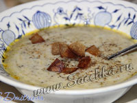 Супчик грибной с сыром